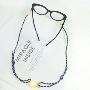 Glasses Chain 5mm Polyester <b>Braided</b> Adjustable Neck Strap Durable Geometric Design Eyewear <b>Accessory</b> - Product Image 1