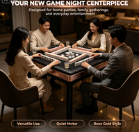 Table de mahjong automatique avec couvercle en verre, table à manger 2 en 1 pour salle de jeux à domicile, vente en gros
