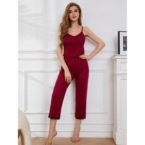 Women Sexy Homey <strong>Pyjamas</strong> Set Non-Sleeve <strong>Vest</strong> and Pants Nightwear Pajamas Plus Size Home Clothes Homewear <strong>Pyjama</strong> Set for Lady - Product Image 4