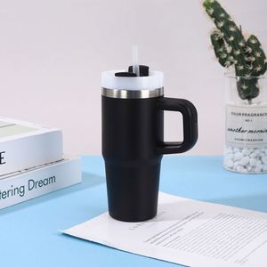 Handle Car Travel <b>Mug</b> 14oz Tumbler Double Wall Vacuum Insulated Stainless Lid Straw Anti-Slip Base - Product Image 4