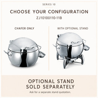 Chauffe-plat rond à induction avec charnière mécanique, équipement de restauration professionnel en acier inoxydable, chauffe-soupe pour buffet