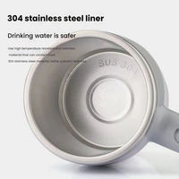 Tasse à café intelligente en acier inoxydable de 400 ml avec couvercle magnétique automatique, design minimaliste, agitateur électrique autonettoyant, écologique