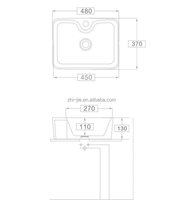 Vasque de salle de bain rectangulaire en céramique à poser sur comptoir, moderne, pour hôtels et villas, écologique, vente en gros