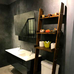 Étagère d'angle 5 niveaux en silicone faite à la main pour rangement au-dessus des toilettes, organisateur de salle de bain, décoration maison minimaliste - Product Image 3