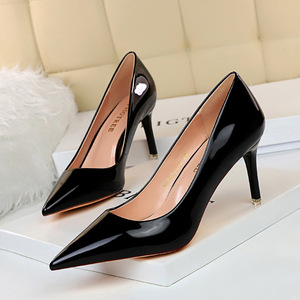 Fashion Sexy Metal High Shallow Mouth Pointy Ball Slim High Heels Women's Shoes Single Shoe Women - Product Image 6