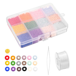 12 Color <b>Bead</b> Set With Needle And <b>Thread</b> For DIY Jewelry Making Craft Supplies - Product Image 1