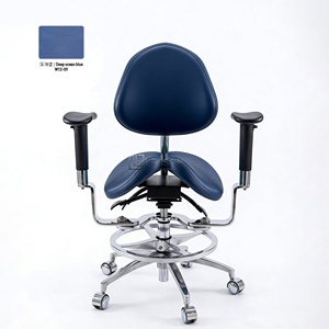 Tabouret <span class=keywords><strong>de</strong></span> dentiste pivotant ergonomique <span class=keywords><strong>de</strong></span> luxe <span class=keywords><strong>de</strong></span> haute qualité Lexison PRHF-SC001 <span class=keywords><strong>avec</strong></span> <span class=keywords><strong>dossier</strong></span> réglable pour clinique dentaire - Product Image 4
