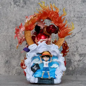 Bir adet KC beşinci dişli Nikka Luffy yapmak dört imparator hasır şapka Nikka Luffy modeli ekran hediye pvc anime aksiyon figürü