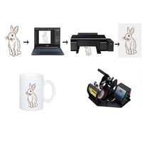 Tasse Cuisson Automatique Typographie Changement de Couleur Caractéristique Tasse Gobelet Presse Numérique Machine De Transfert De Chaleur pour Tasses Impression De Logo