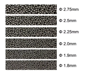 Stok tersedia 18g/Cc pelet bola Tungsten karbida 1.8mm 2mm 2.25mm 2.5mm bola Tungsten massal - Product Image 3