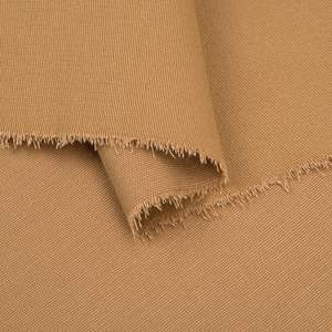 21*16+70डी कस्टम 98 कॉटन 2 स्पैन्डेक्स स्ट्रेच इलास्टेन ब्रश टवील खाकी फैब्रिक - Product Image 4