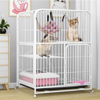 Empilable modulaire chat villa cage luxe chat maison cage grand bricolage 3 niveaux à vendre empilable chat cage