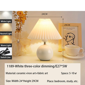 पढ़ने के लिए कमरे के बिस्तर के किनारे रहने वाले कमरे का वातावरण रात का वातावरण लाइट सुरुचिपूर्ण सिरेमिक रेस्तरां के नेतृत्व वाले पूल लैंप टेबल - Product Image 4