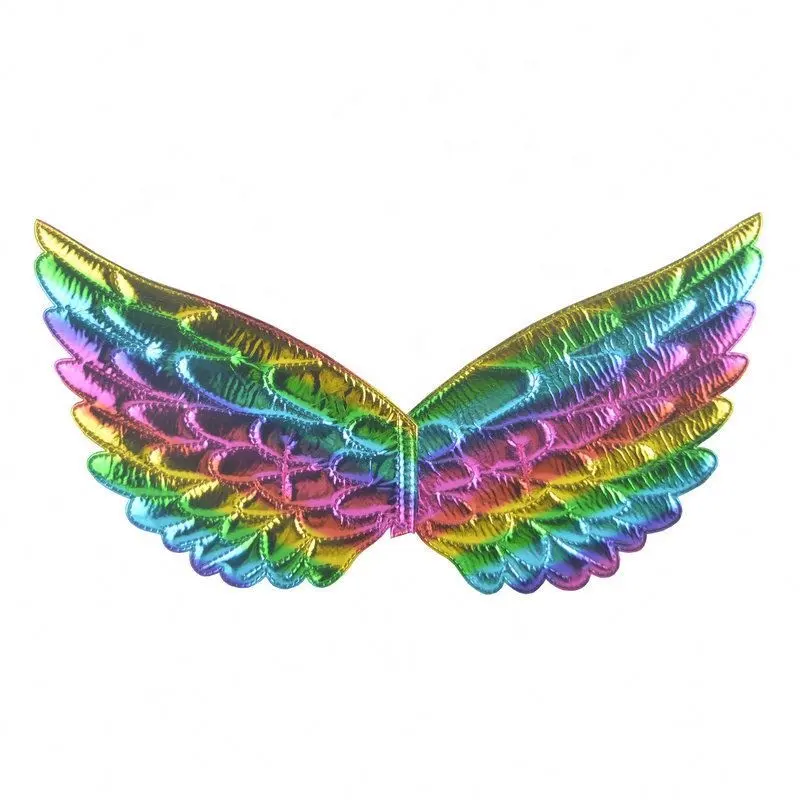 kids birthday fairy wings halloween cosplay party rainbow color unicorn angel wings