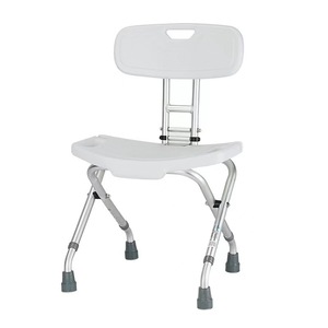 Chaise de douche avec dossier réglable en hauteur, pliable, pour personnes âgées, femmes enceintes, handicapées, équipement de sécurité pour la salle de bain - Product Image 5