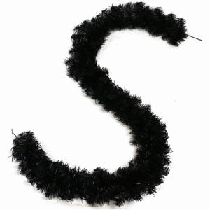 9 FT <span class=keywords><strong>270</strong></span> CM Prelit Halloween Party Décoration <span class=keywords><strong>Noir</strong></span> Artificiel PVC Guirlande avec Lumière Led - Product Image 4