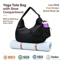 Tas Gym Unisex Ramah Lingkungan Tahan Air, Tas Olahraga Modis, Tas Travel untuk Matras Yoga, Tahan Lama, Portabel, untuk Belanja dan Aktivitas Sehari-hari