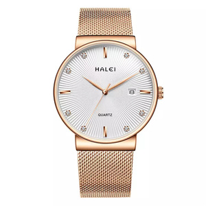 Montre à quartz HALEI neuve et originale pour homme, étanche 3 ATM, en acier inoxydable, mouvement japonais, vente en gros - Product Image 1