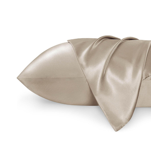 Lot de 2 taies d'oreiller modernes en satin Queen Nouveau design Taie d'oreiller en soie tissée Fermeture d'enveloppe solide pour cheveux Cadeau pour femmes à usage domestique - Product Image 6