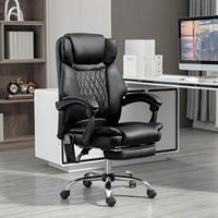 Vente en gros Bon marché de bonne qualité Fauteuil de bureau pivotant et confortable en cuir pour patron à massage complet avec repose-pieds
