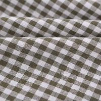 Vente chaude Coton et Lin Matériel Doux Tissu Plaid Conception Nappe Rideau Literie Tissu