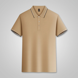 เสื้อเชิ้ตผู้ชายแบรนด์เนม โพลีเอสเตอร์ 100% คุณภาพสูง ทอเนื้อแน่น ไซส์ใหญ่ สไตล์ลำลอง แบบ Old Money แขนสั้น ทันสมัย พิมพ์ลายดิจิทัล - Product Image 3