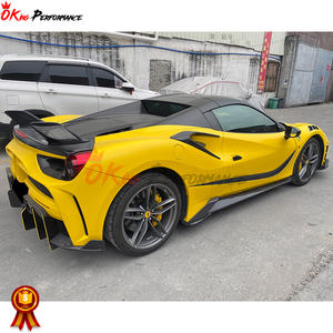 Kit de cuerpo de fibra de carbono seco brillante para <span class=keywords><strong>Ferrari</strong></span> 488 MansoR Bodykit - Product Image 6