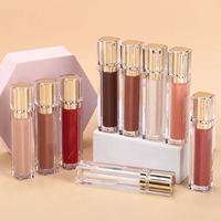 Lip Gloss Vegan Berkilau Tahan Air Multi-warna Desain Baru Grosir Label Pribadi Kualitas Tinggi untuk Riasan Bibir Wanita