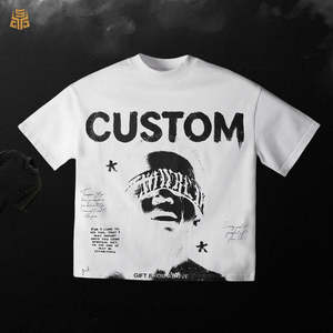 Camiseta Oversize de Algodón 100% de Alta Calidad Personalizada para Hombre, Estilo Urbano con Serigrafía - Product Image 1