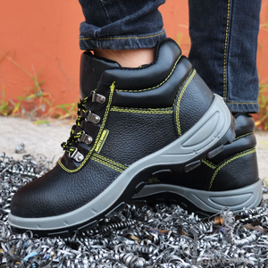 Zapatos de Seguridad de Cuero Vacuno con Puntera de Acero para Hombre y Mujer, Anti-Impactos y Anti-Perforación, con Plantilla de PU, Impermeables y Antideslizantes - Product Image 4