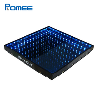 Plancher de danse LED RGB 3D magnétique sans fil/infinité pour DJ, fêtes et mariages