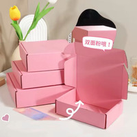 Individuell Bedruckte Logo-Versandbox aus Matt Laminiertem Hartkarton mit Recycelbarem Luxuriösem Rosa Finish für Schuhe & Kleidung