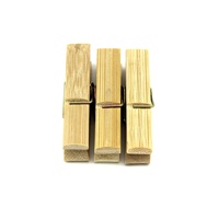 Petite pince à linge en bambou de 7.2cm, pince à cintres
