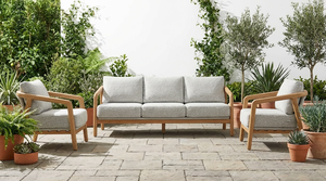 Novo Lançamento <span class=keywords><strong>2026</strong></span>: Conjunto de Sofá para Exterior de 3 Peças com Estrutura em Teca e Alumínio, Corda Trançada, Impermeável – Móveis para Pátio, Varanda de Hotel e Jardim - Product Image 5