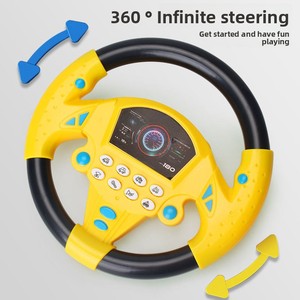 Volante de juguete de plástico con ventosa para niños, simula la conducción y es un juguete educativo temprano y estimulante para el cerebro para bebés. - Product Image 3
