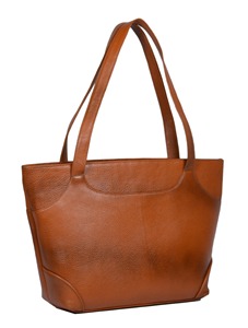 Venta al por mayor hecho a mano Vintage marrón cuero genuino bolso de mano para mujer bolso de hombro de oficina portátil - Product Image 2