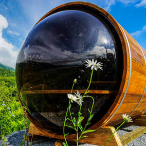 Baril de cèdre rouge occidental sauna à vapeur sauna extérieur avec poêle à bois - Product Image 6