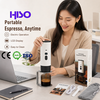 Machine à café expresso portable entièrement automatique avec écran LCD, pompe à pression et fonction de chauffage