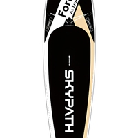 Planche de paddle gonflable 381x76cm noir et or F2 Drop Stitch Race SUP pour adultes, sports nautiques