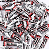 Pegamento para Uñas B-7000 de 15 ml con Punta de Aguja de Acero, Pegamento Transparente Multiusos para Decoración de Uñas con Pedrería