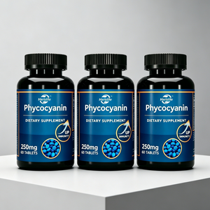 Factory Wholesale OEM Pure Natural Phycocyanin Powder E6/E18/E25/E40 Blue Spirulina Phycocyanin <b>Tablet</b> Capsules for Immune 250mg - Product Image 6