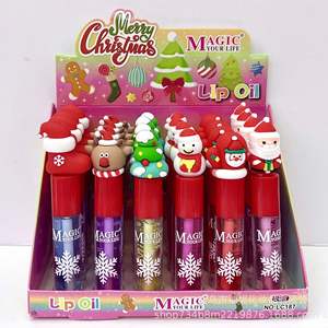 Giáng sinh 24 cái/hộp 2024 nóng bán ít gấu chất lượng cao PREMADE Lipgloss cơ sở <span class=keywords><strong>venfor</strong></span> sắc tố matte và ánh sáng lung linh Lipgloss - Product Image 2