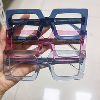 Montures de lunettes classiques de luxe en acétate, décoratives, pour hommes et femmes, avec monture épaisse pour visages en forme de losange