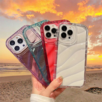 Pour iPhone 16 étui femmes fille luxe vague d'eau ondulation antichoc couverture de téléphone portable pour iPhone 13 14 15 16 Pro Max