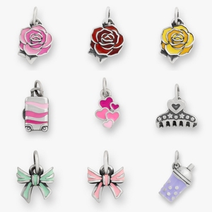Pendentif en émail <span class=keywords><strong>James</strong></span> Avery en argent sterling S925 en gros, pendentif coloré en forme de rose pour pince à cheveux et sac de voyage, breloque DIY - Product Image 1