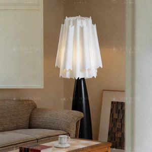 Lampadaire LED à économie d'énergie avec interrupteur, abat-jour en tissu, style design, pour usage domestique - Product Image 2