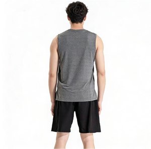 Nouvelle Collection Été – Débardeur de Sport Homme Col Rond, Couleur Unie, en Maille Respirante, Idéal Fitness, <span class=keywords><strong>Musculation</strong></span> et Course à Pied - Product Image 4