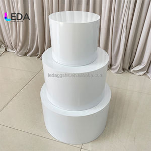 Base de Metal Cilíndrica para Tartas, Mesa de Exhibición para Postres, Decoración para Bodas, Venta Caliente LEDA - Product Image 4