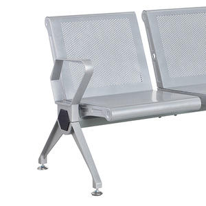 Silla de espera Ou He, de aleación de aluminio reforzada y engrosada, con reposabrazos, para lugares públicos. - Product Image 2
