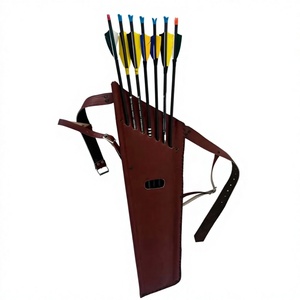 HUNTING Archery OEM/ODM - Funda para Flechas de Cuero Vacuno Personalizada de 40 cm, Modelo AQ-159 F, Embalaje de Polietileno - Product Image 1